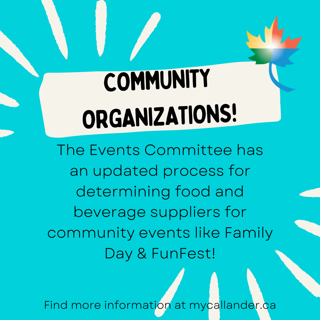Food & Beverage Suppliers for Community Events – Expression of Interest